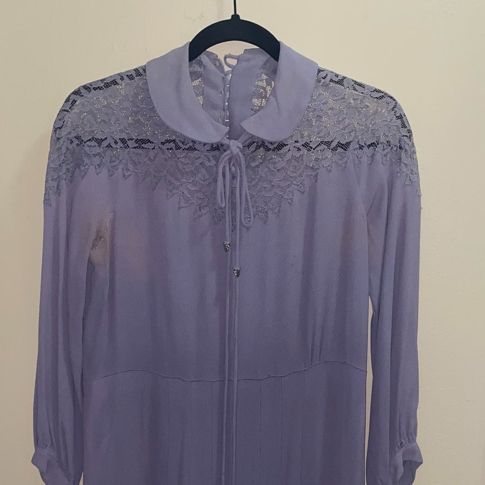 Antique Lace 1940's Shift Dress.